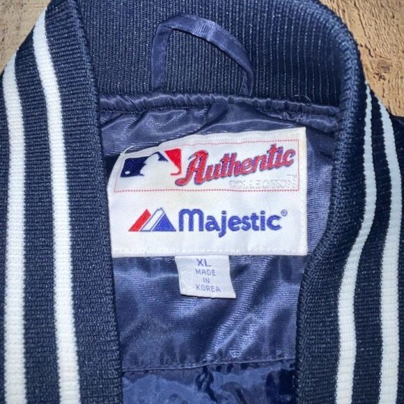 VINTAGE MAJESTIC AUTHENTIC COLLECTION NEW YORK YANKEES SATIN JACKET SIZE XL - Picture 11 of 11
